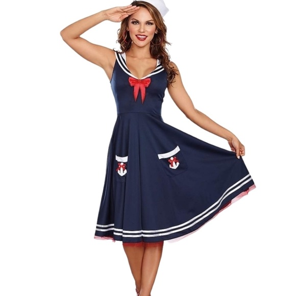 All Aboard Pinup Sailor Dress/Costume - Picture 1 of 8